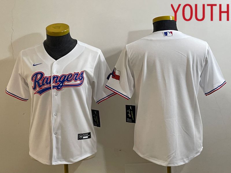 Youth Texas Rangers Blank White Game Nike 2023 MLB Jersey style 1->women mlb jersey->Women Jersey